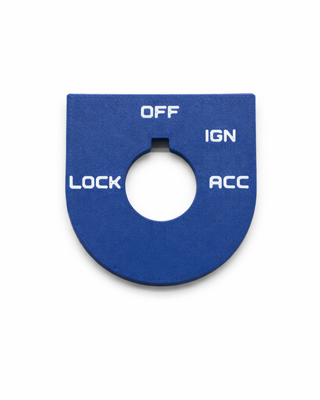 Road Glide Ign Plate - Blue/White - OEM # 71662-03A