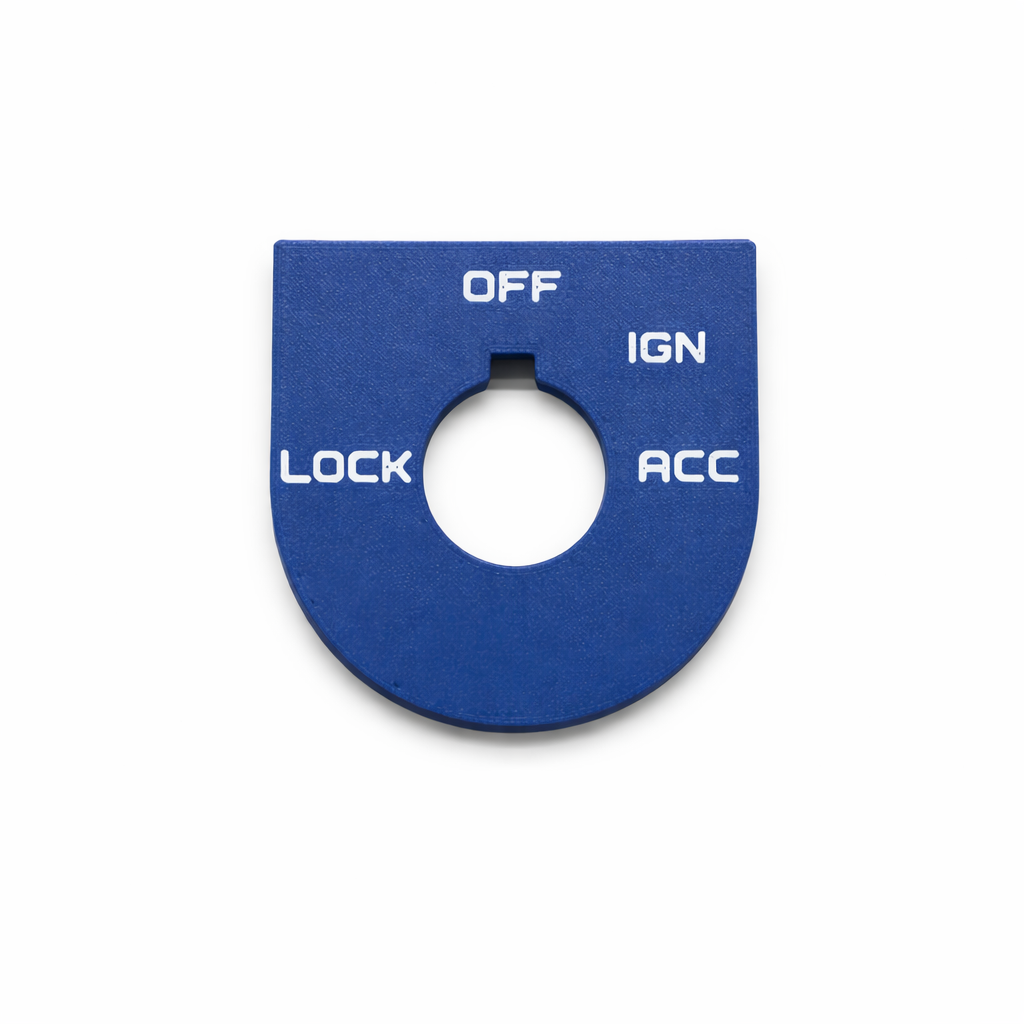 Road Glide Ign Plate - Blue/White - OEM # 71662-03A