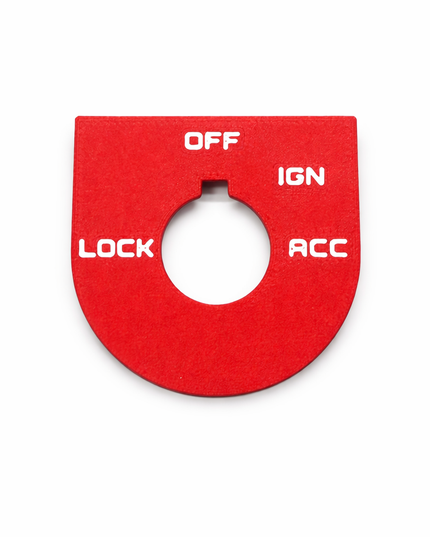 Road Glide Ign Plate - Red/White - OEM # 71662-03A