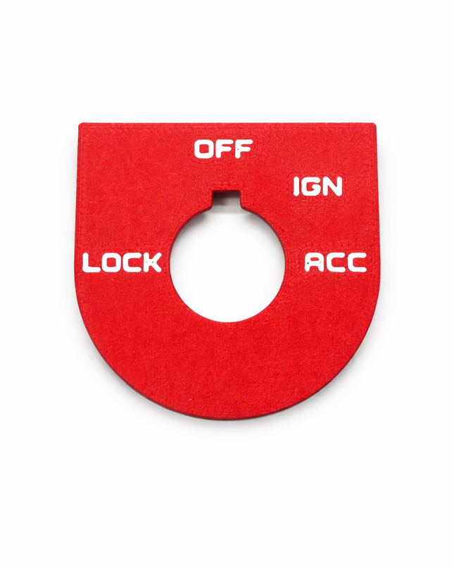 Road Glide Ign Plate - Red/White - OEM # 71662-03A