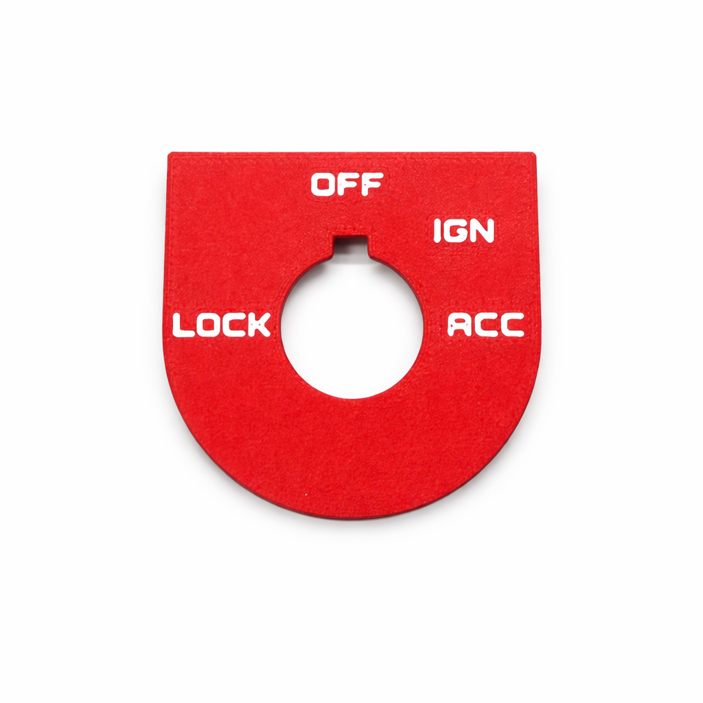 Road Glide Ign Plate - Red/White - OEM # 71662-03A