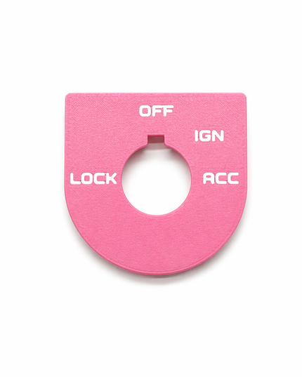 Road Glide Ign Plate - Pink/White - OEM # 71662-03A