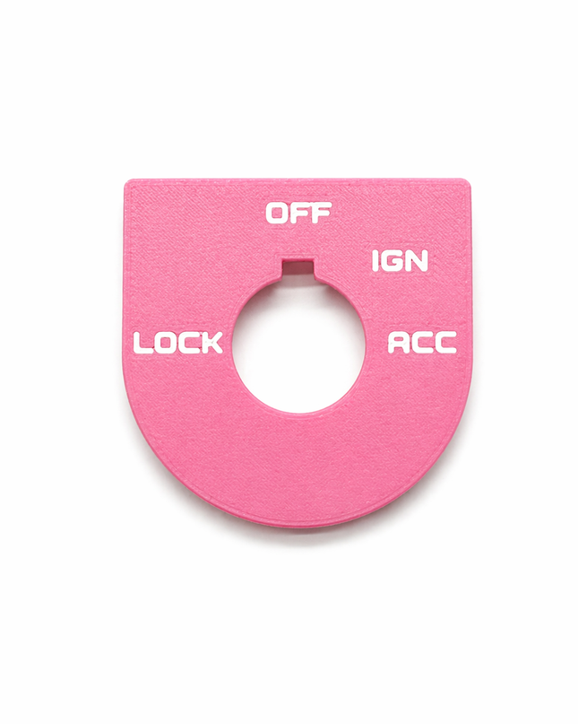 Road Glide Ign Plate - Pink/White - OEM # 71662-03A