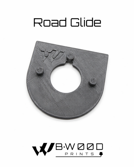 Road Glide Ign Plate - Dark Gray/White - OEM # 71662-03A