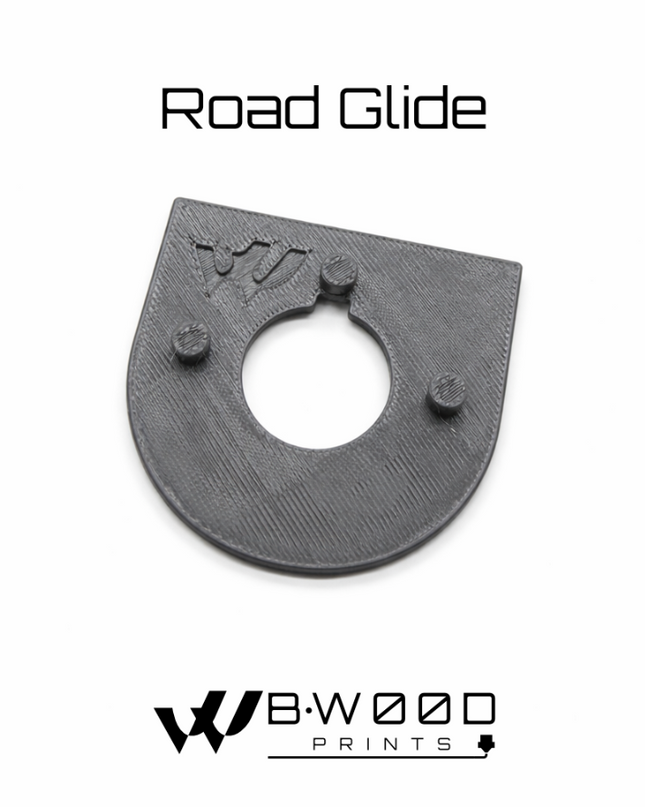 Road Glide Ign Plate - Dark Gray/White - OEM # 71662-03A