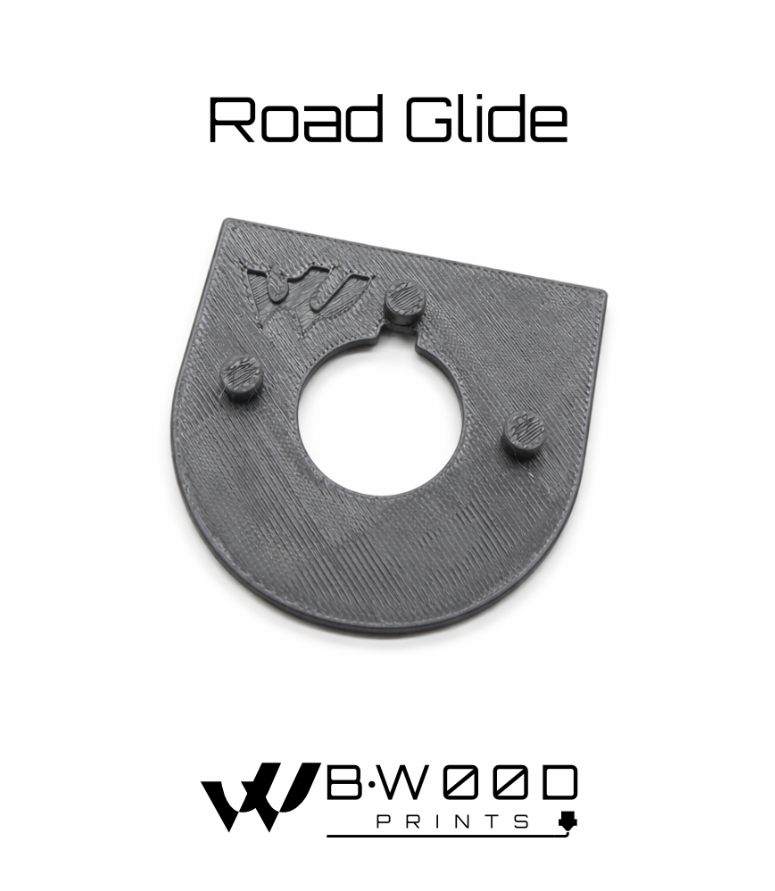 Road Glide Ign Plate - Dark Gray/White - OEM # 71662-03A