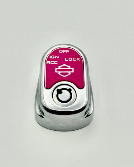 Ignition Switch Label - Pop Pink/White - 14-22 Street & Road Glide
