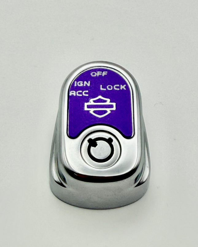 Ignition Switch Label - Purple/White - 14-22 Street & Road Glide