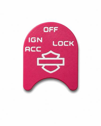 Ignition Switch Label - Pop Pink/White - 14-22 Street & Road Glide