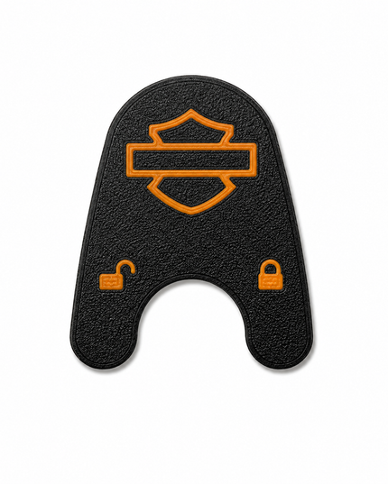 03-13 Touring Ign Knob Label - Black/Orange