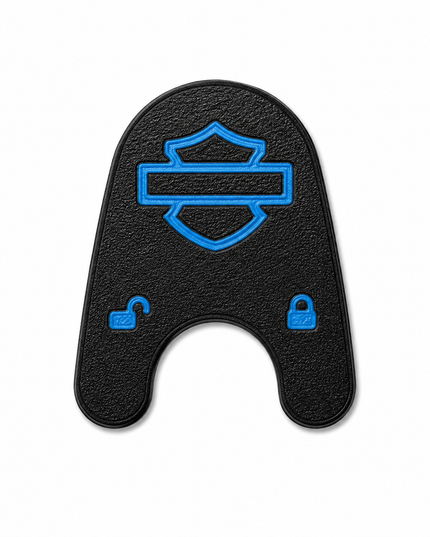 03-13 Touring Ign Knob Label - Black/Pop Blue