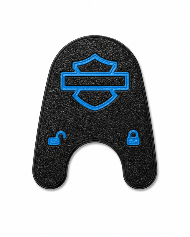 03-13 Touring Ign Knob Label - Black/Pop Blue