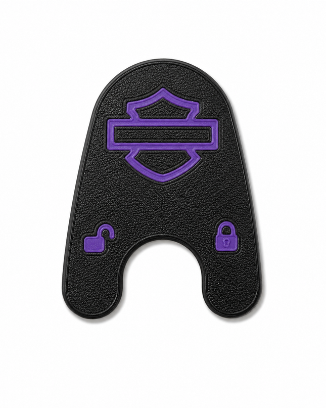 03-13 Touring Ign Knob Label - Black/Purple