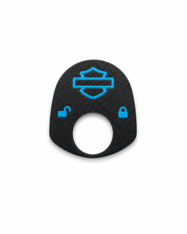 96 to 02 Touring - Ign Knob Label - Black/Pop Blue