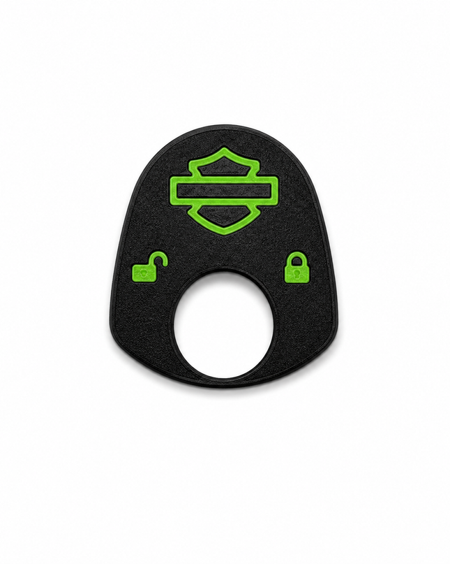 96 to 02 Touring - Ign Knob Label - Black/Pop Green