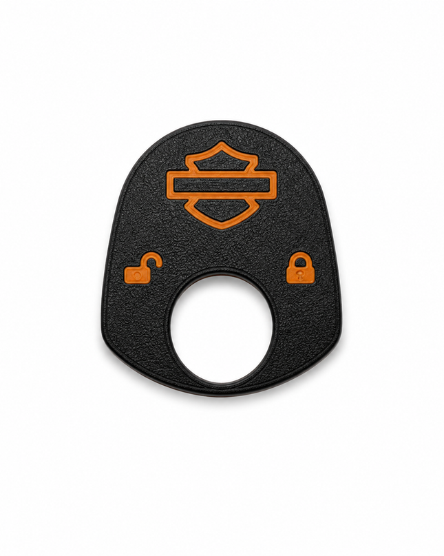 96 to 02 Touring - Ign Knob Label - Black/Orange