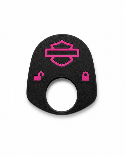 96 to 02 Touring - Ign Knob Label - Black/Pink