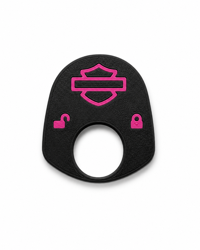 96 to 02 Touring - Ign Knob Label - Black/Pink