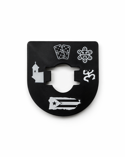 Puerto Rico Black/Gray - Custom Harley Ignition Switch Plate