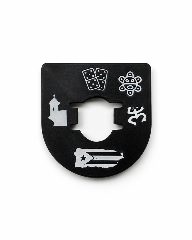Puerto Rico Black/Gray - Custom Harley Ignition Switch Plate