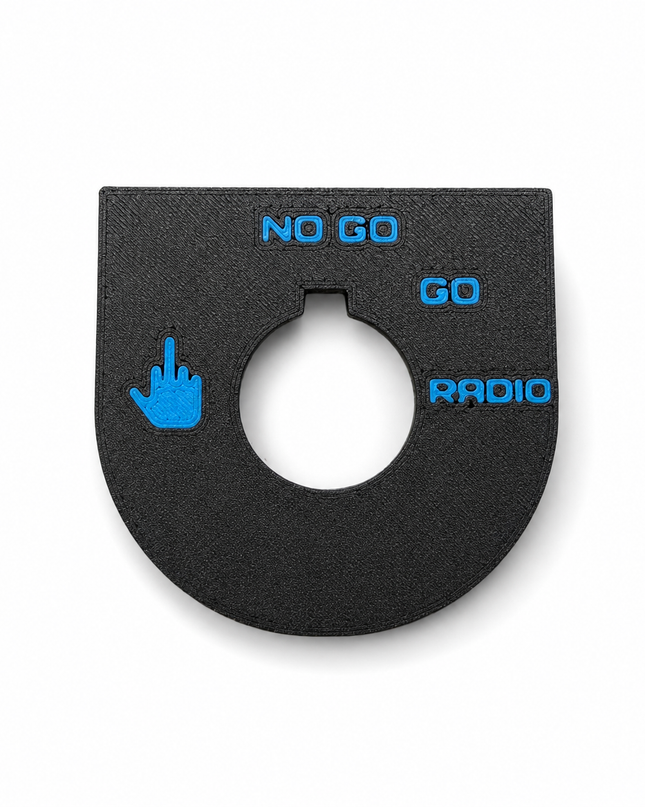 Road Glide - Middle Finger, Go, No Go - Black/Pop Blue