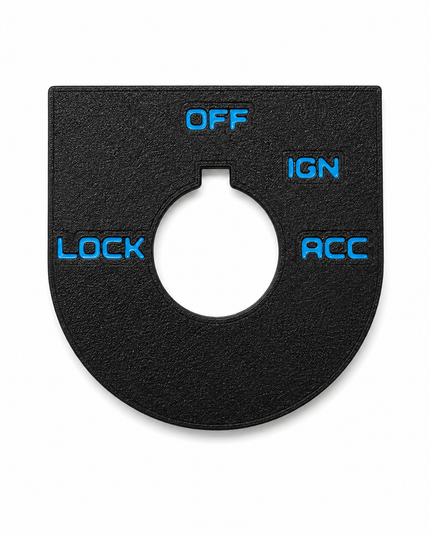 Road Glide Ign Plate - Black/Pop Blue - OEM # 71662-03A