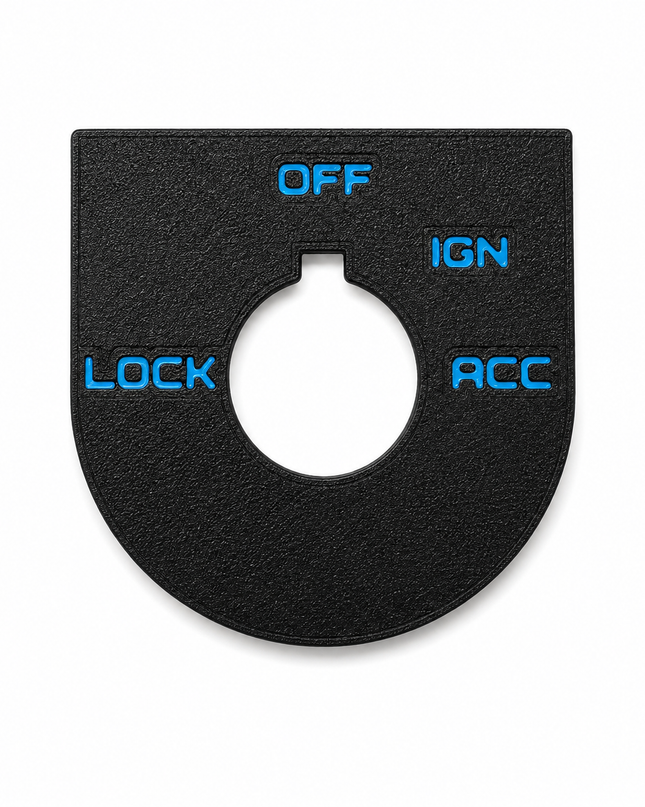 Road Glide Ign Plate - Black/Pop Blue - OEM # 71662-03A
