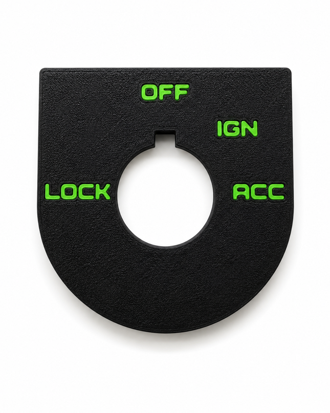 Road Glide Ign Plate - Black/Pop Green - OEM # 71662-03A