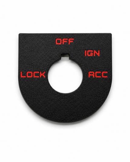 Road Glide Ign Plate - Black/Red - OEM # 71662-03A