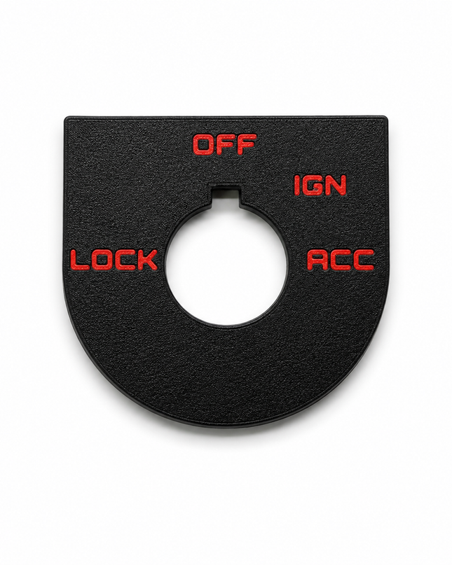 Road Glide Ign Plate - Black/Red - OEM # 71662-03A