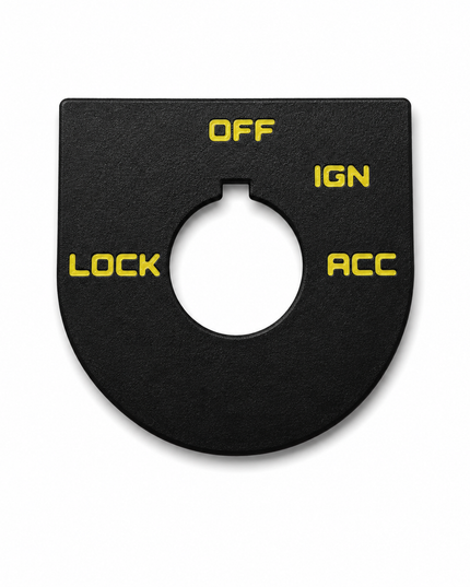 Road Glide Ign Plate - Black Yellow - OEM # 71662-03A