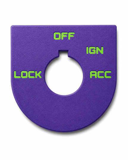 Road Glide Ign Plate - Purple/Green - OEM # 71662-03A