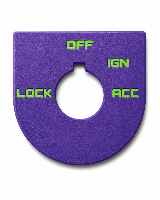 Road Glide Ign Plate - Purple/Green - OEM # 71662-03A