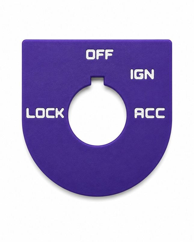 Road Glide Ign Plate - Purple/White - OEM # 71662-03A
