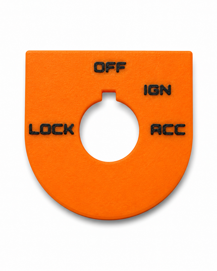 Road Glide Ign Plate - Orange/Black - OEM # 71662-03A