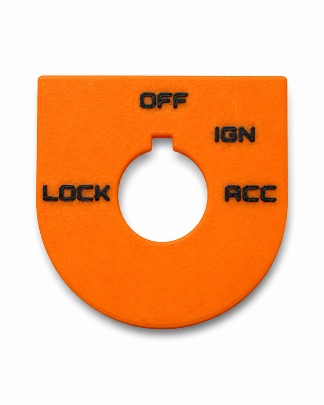 Road Glide Ign Plate - Orange/Black - OEM # 71662-03A
