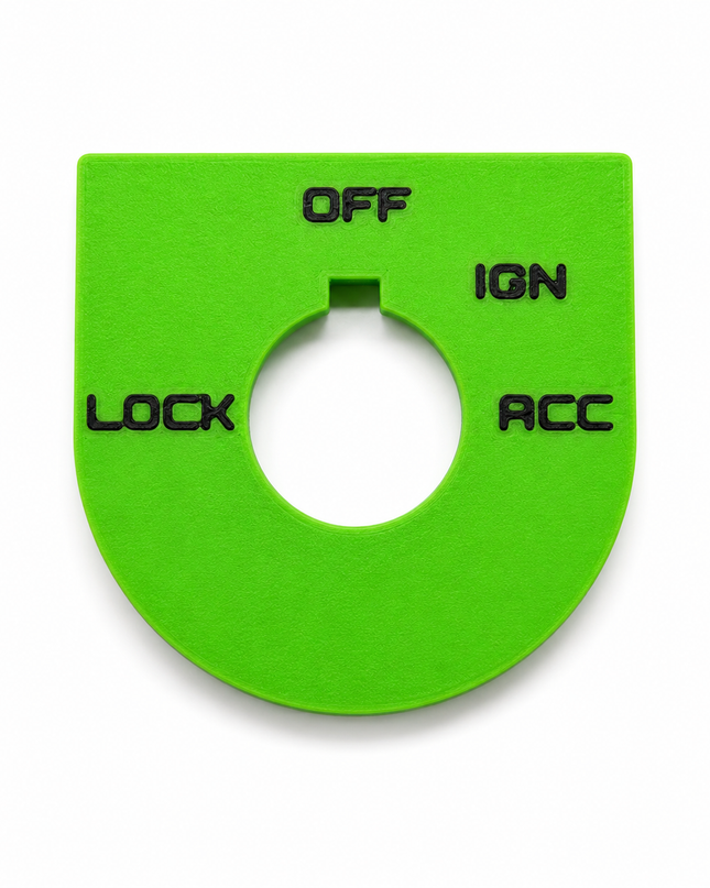 Road Glide Ign Plate - Pop Green/Black - OEM # 71662-03A