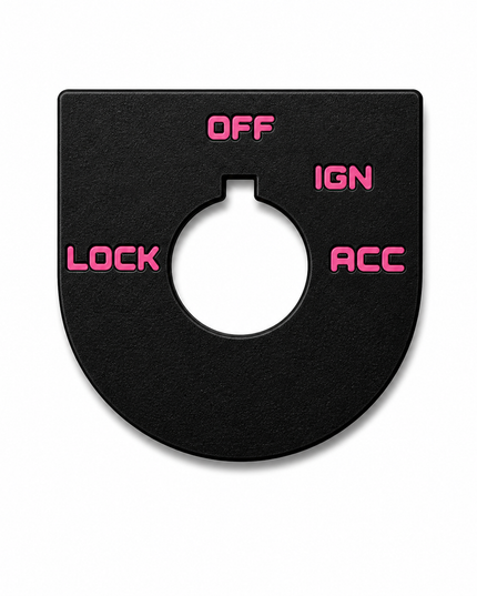Road Glide Ign Plate - Black/Hot Pink - OEM # 71662-03A