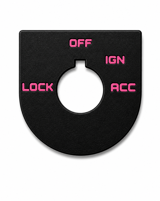 Road Glide Ign Plate - Black/Hot Pink - OEM # 71662-03A