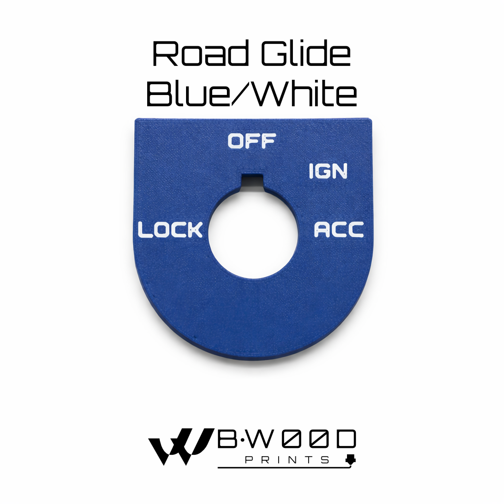 Road Glide Ign Plate - Blue/White - OEM # 71662-03A