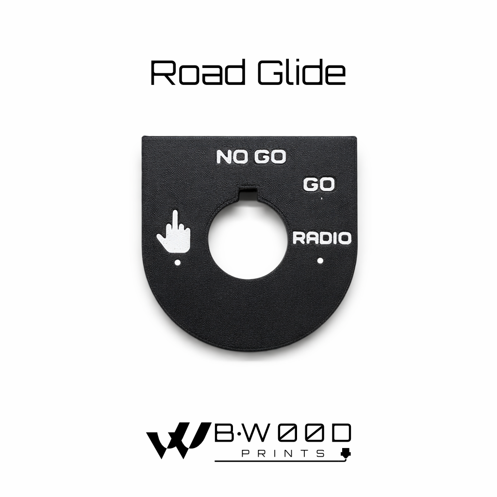 Road Glide - Middle Finger, Go, No Go - Black/White