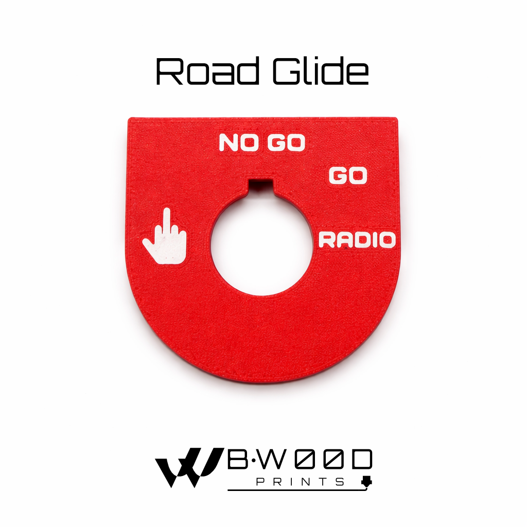 Road Glide - Middle Finger, Go, No Go - Red/White