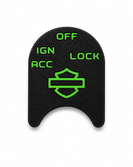 Ignition Switch Label - Black/Pop Green - 14-22 Street & Road Glide