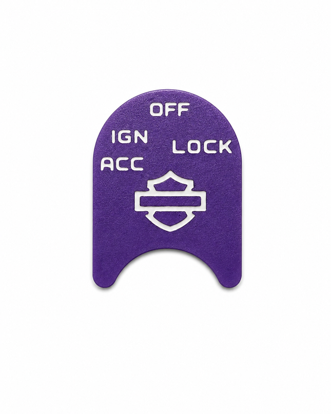 Ignition Switch Label - Purple/White - 14-22 Street & Road Glide