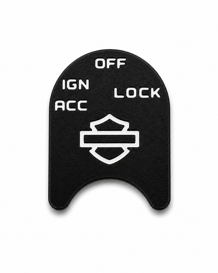 Ignition Switch Label - Black/White - 14-22 Street & Road Glide