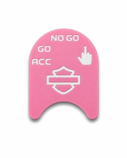 Ignition Switch Label - Pink/White - Middle Finger - 14-22 Street & Road Glide