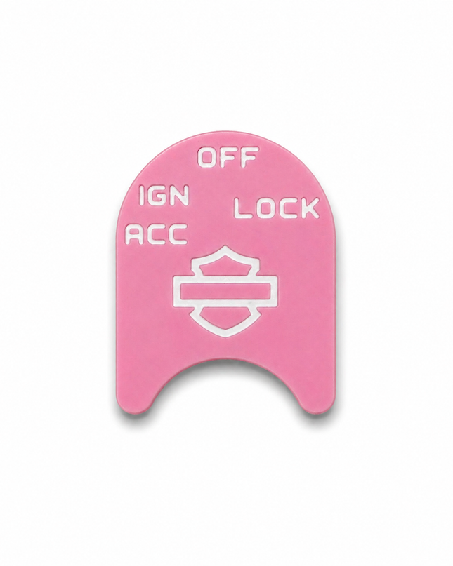 Ignition Switch Label - Pink/White - 14-22 Street & Road Glide