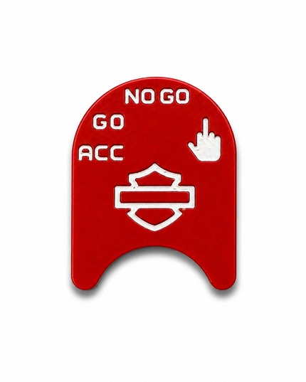 Ignition Switch Label - Red/White - Middle Finger - 14-22 Street & Road Glide