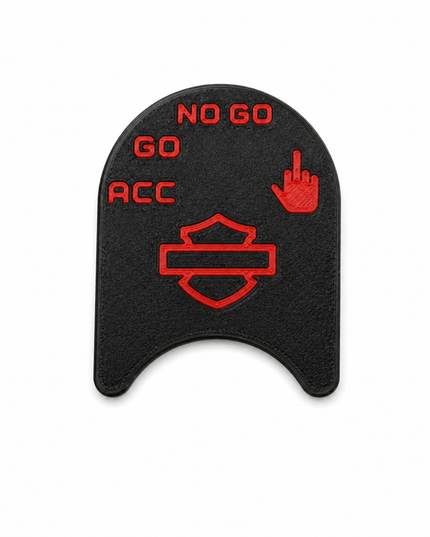 Ignition Switch Label - Black/Red - Middle Finger - 14-22 Street & Road Glide