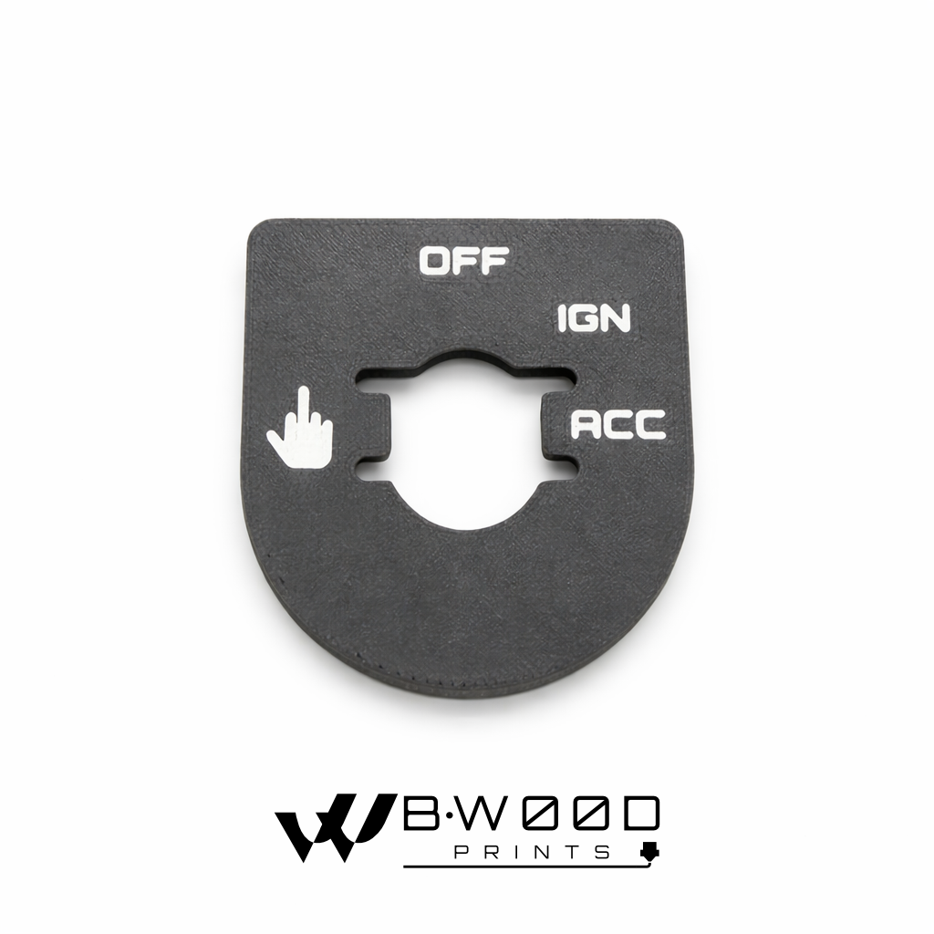 Middle Finger - Dark Gray/White - Custom Plate